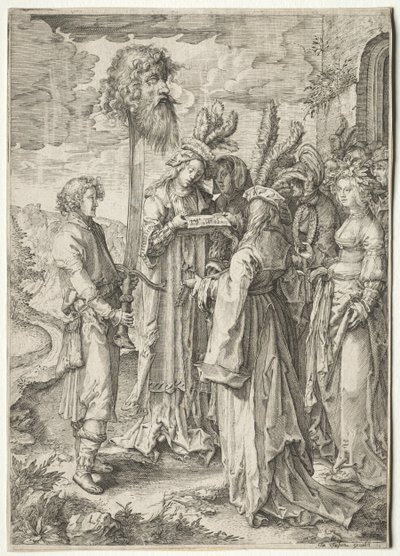 David s hlavou Goliáše, 1620-1630. od Pieter Serwouters