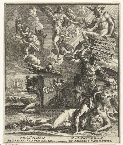 Titulní strana pro: European Mercury Fourteenth Piece Part One, 1703 od Pieter Sluyter
