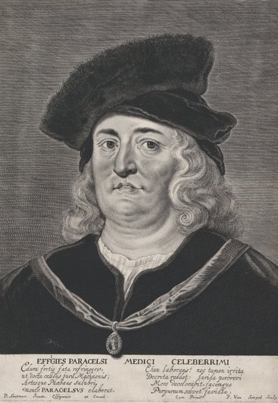 Portrét Theophrastus Paracelsus, 1615-43. od Pieter Soutman