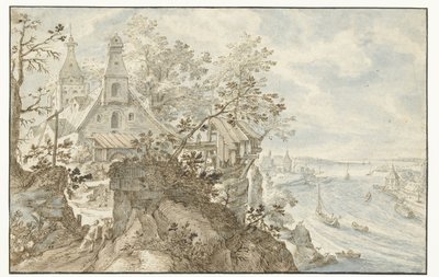 Řeka s kaplí vlevo od Pieter Stevens (I)
