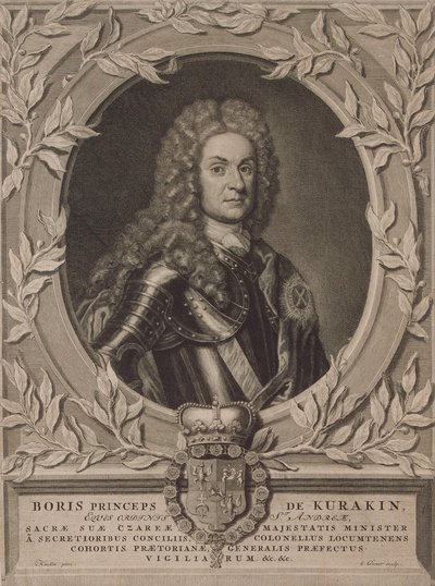 Portrét prince Borise Ivanoviče Kurakina 1676-1727, po roce 1717 od Pieter Stevens Gunst van