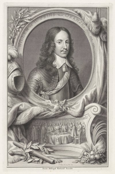 Portrét Viléma II., prince Oranžského od Pieter Tanjé