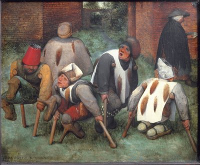 The Beggars or The Cripples - olej na dřevě od Pieter Bruegel the Elder