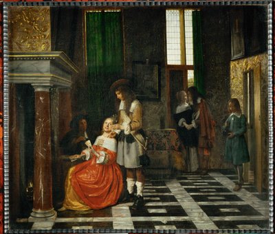 Les joueurs de cartes - Hráči karet... od Pieter de (after) Hooch