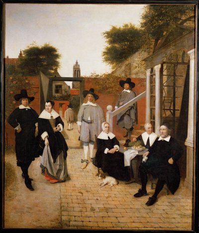 Holandská rodina (olej na plátně) od Pieter de Hooch