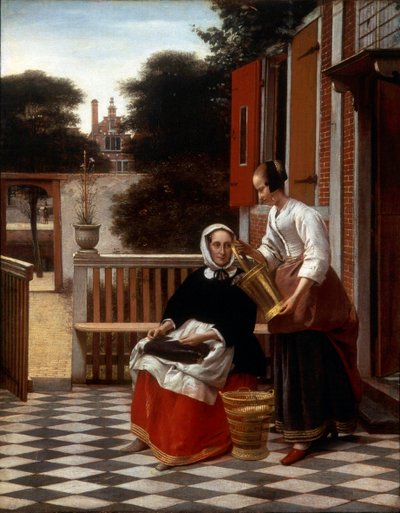 Paní a její služebná, 1660. od Pieter de Hooch