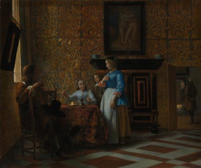 Volný čas v elegantním prostředí, ca. 1663-65. od Pieter de Hooch