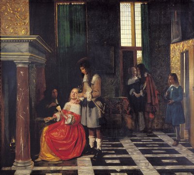 Hráči karet, kolem 1663-65 od Pieter de Hooch