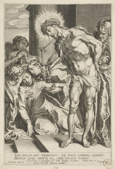 Kristus s trnovou korunou a Marie plačící od Pieter de Jode (I)