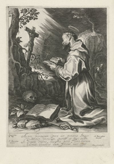 Svatý František klečící před krucifixem od Pieter de Jode (I)