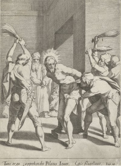 Geseling van Christus Passie van Christus (název série) Passion and Resurrection (název série) od Pieter de Jode (I)