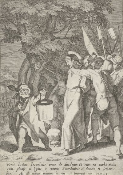 Gevangenneming van Christus Passie van Christus (název série) Passion and Resurrection (název série) od Pieter de Jode (I)
