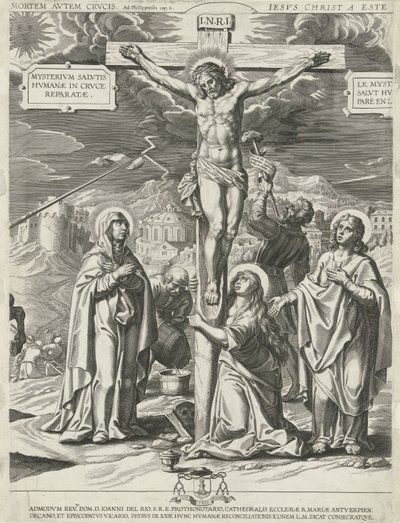 Ukřižování Krista, střední část od Pieter de Jode (I)