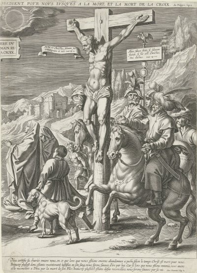 Ukřižování Krista, pravá část od Pieter de Jode (I)