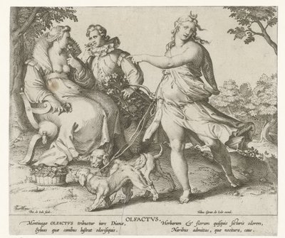 Čich Olfactvs (název na objektu) Pět smyslů (název série) od Pieter de Jode (I)