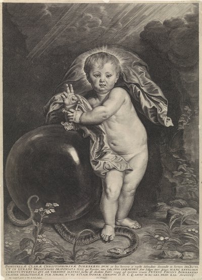 Kristovo dítě s koulí od Pieter de Jode (II)