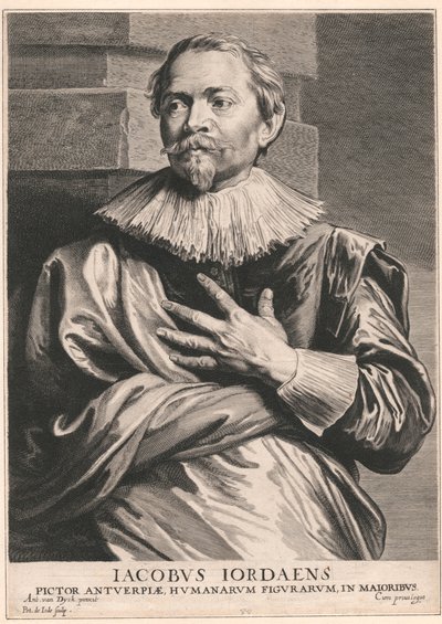 Jacobus Jordaens, malíř Antverp, lidských postav, v Majors od Pieter de Jode