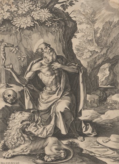 Svatý Jeroným, n. d., n. d. od Pieter de Jode