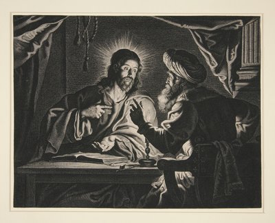Kristus a Nikodém od Pieter de Jode II