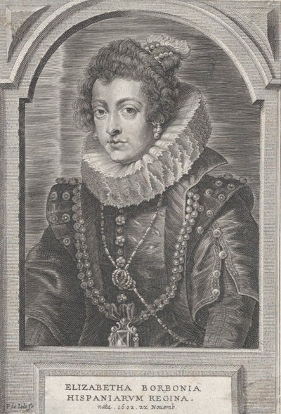 Portrét Alžběty Bourbonské, španělské královny, ca. 1632-44. od Pieter de Jode II