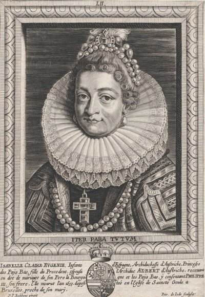 Portrét Isabelly Clara Eugenia, Infanta ze Španělska, ca. 1650. od Pieter de Jode II