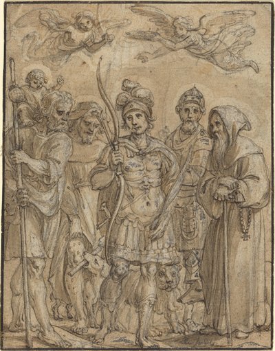 Pět svatých od Pieter de Jode I