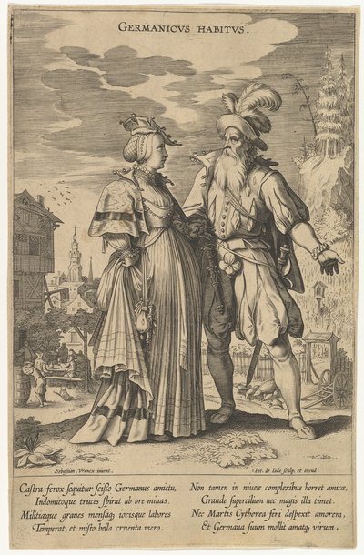 Germanicus Habitus, z Fashions of Different Nations.n.d. od Pieter de Jode I
