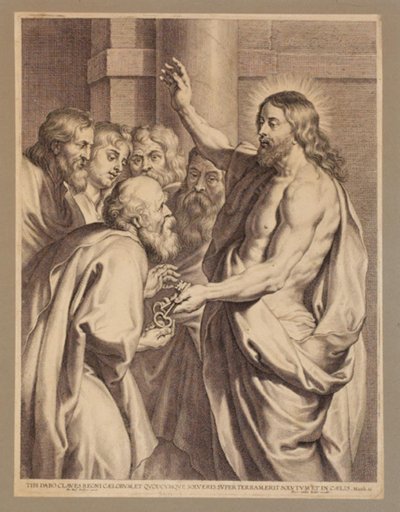 Kristus předává klíče Petrovi od Pieter de Jode I
