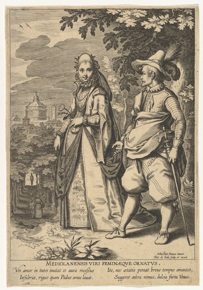 Milan Men and Female Ornaments, from Fashions of Different Nations.n.d. od Pieter de Jode I