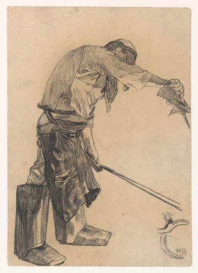 Dělník v ocelárně od Pieter de Josselin