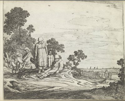 Krajina s jezdci Krajiny s postavami (název série) Zrcadlo přírody a škola kreslení (...) (název série) od Pieter de Molijn
