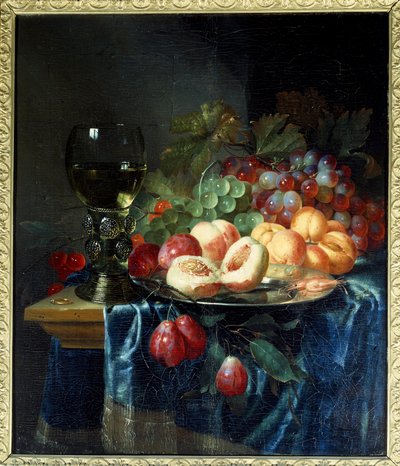 Ovoce a víno. Obraz Pietera De Ringa (1615-1660) Ec. Hol. od Pieter de Ring
