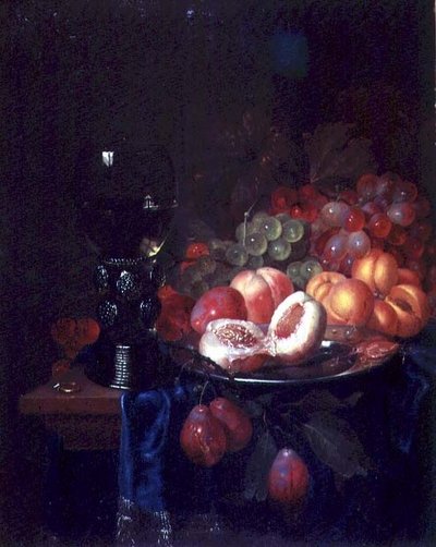 Zátiší ovoce a měkkýšů (olej na plátně) od Pieter de Ring