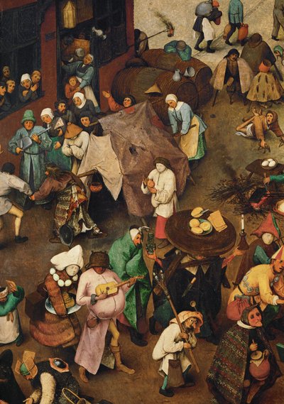 Boj mezi masopustem a půstem... (olej na dubovém dřevě) od Pieter the Elder Bruegel