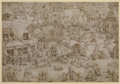 Lunapark v Hobokenu, 1559 od Pieter Bruegel the Elder