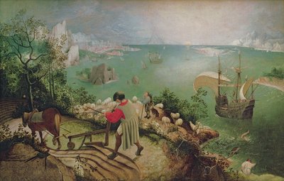 Krajina s pádem Ikara, kolem roku 1558 (olej na plátně) od Pieter Bruegel the Elder