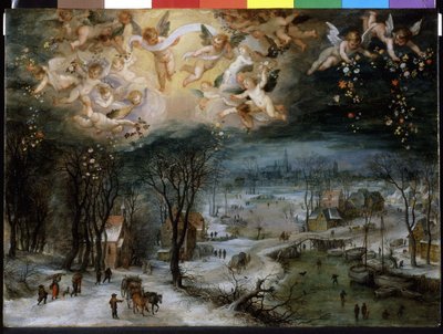 Zimní krajina - Pieter Bruegel starší (1525/30 - 1569). od Pieter Bruegel the Elder