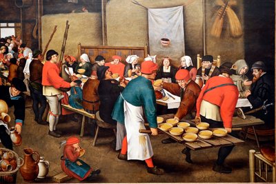 Muzeum Evora. Brueghel, Pieter mladší (asi 1564-1638). Svatební hostina (nebo selská svatba) od Pieter the Younger Brueghel