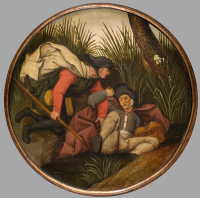 Pokud slepý povede slepého, oba spadnou do příkopu, c.1594 (olej na panelu) od Pieter the Younger Brueghel