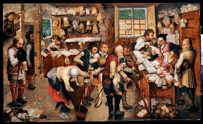 Rolníci platící desátky od Pieter Brueghel the Younger