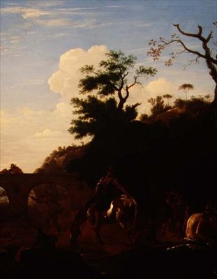 The Bathing Pool, c.1636 (olej na plátně) od Pieter van Laar