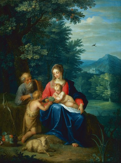 Svatá rodina s dítětem sv. Jana Křtitele od Pieter van Avont