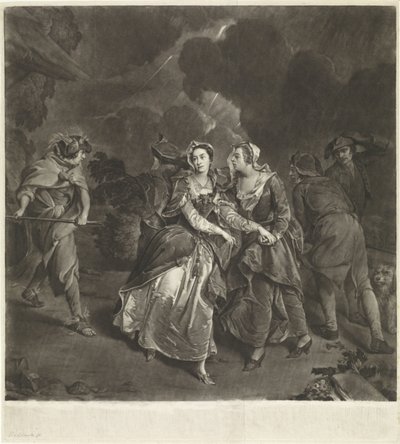 Herečka Susannah Maria Cibber jako Cordelia od Pieter van Bleeck