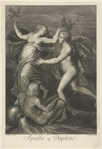 Apollo a Daphne (titul na objektu) Mytologické milostné příběhy (název série) od Pieter van Gunst