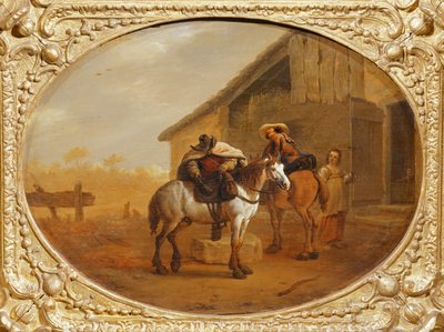 Odjezd z hotelu ... od Pieter van Laer