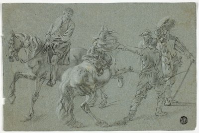 Jezdecká škola od Pieter van Laer