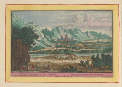 Krajina s Escorialem Gesigt celého Escurialu, z dálky (název na objektu) Theatrum Hispaniae (...) (název série) od Pieter van den Berge