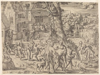 Selský jarmark Farmářský jarmark (název na objektu) od Pieter van der Borcht (I) (attributed to)