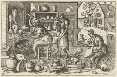 Alchymista Apenspel (název série) od Pieter van der Borcht (I)
