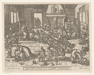 Apenschool Apenspel (název série) od Pieter van der Borcht (I)